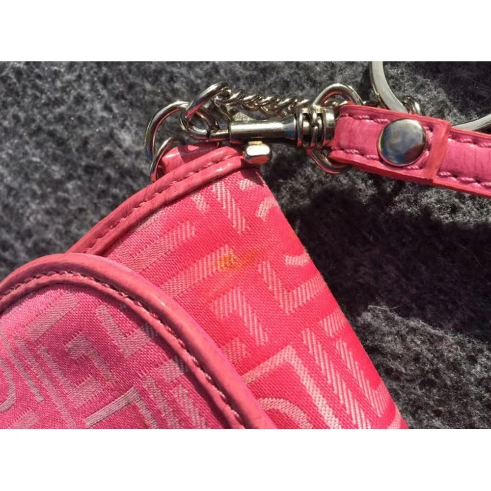 NOS Liz‎ Claiborne Pink Logo Wristlet Wallet